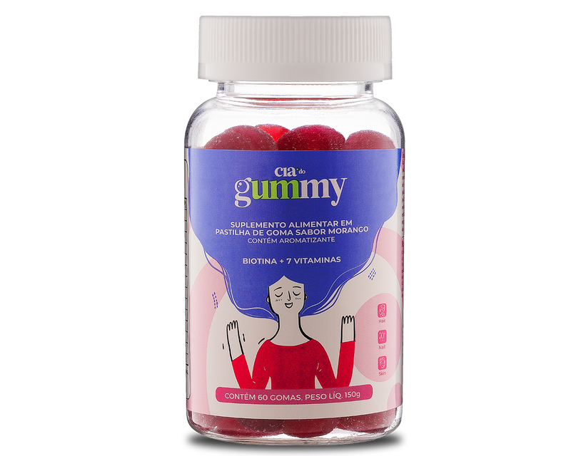 Gummy - Tratamento Cabelo, Pele e Unha por 1 mês - 60 Gomas - 1 pote