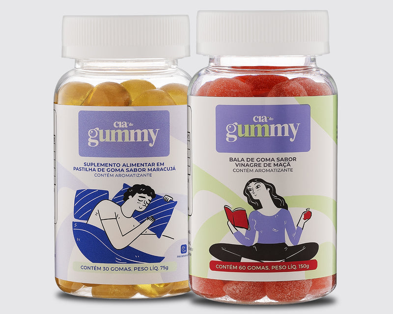 1 unidades - Gummy - Auxílio no Emagrecimento + 1 unidade - Gummy - Auxílio para o Sono